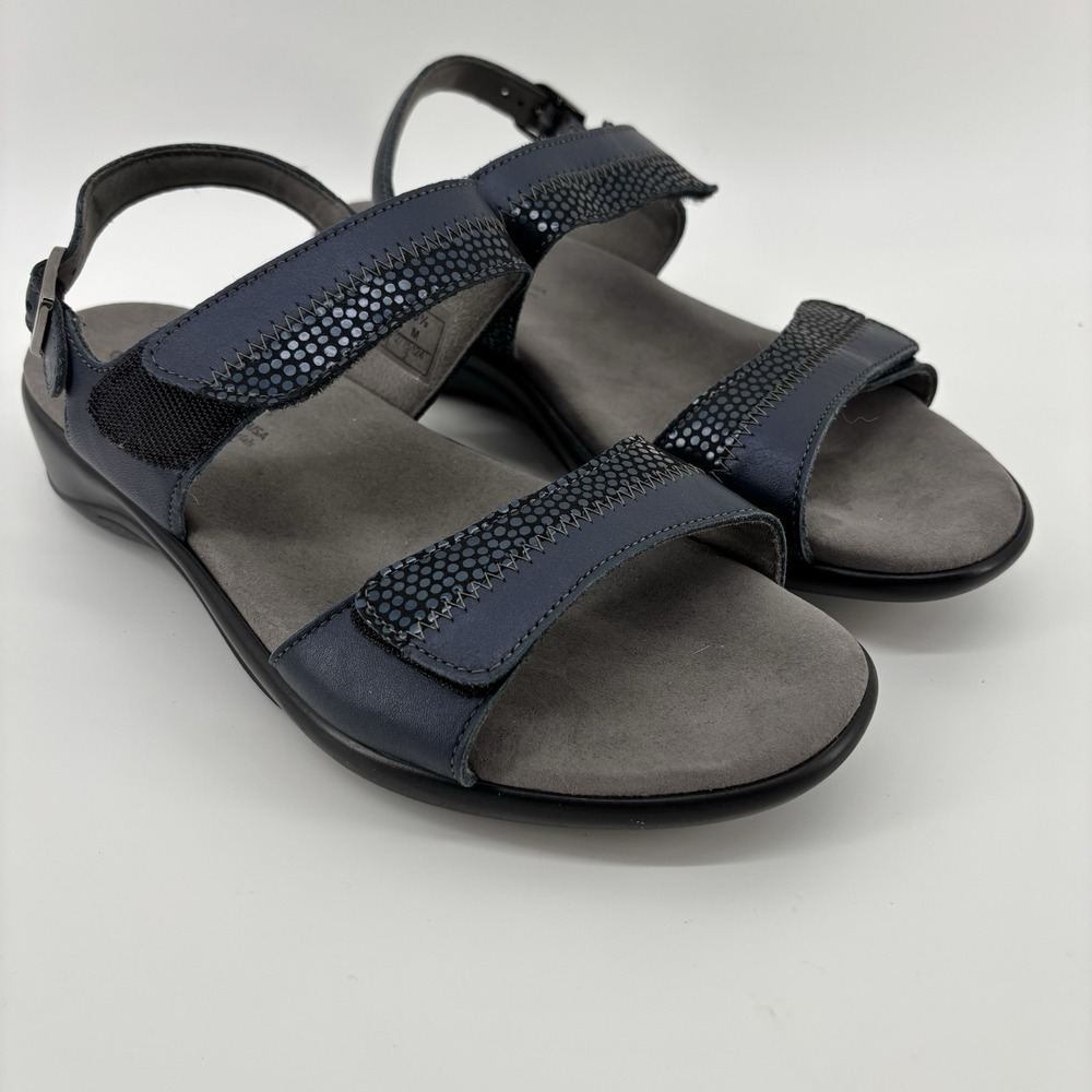 SAS Women's Nudu Sandal 9.5M Blue Adjustable Comfort Casual Summer USA